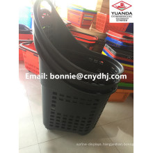 New PP 80L Big Shopping Trolley Basket Rolling Basket